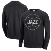 Black Utah Jazz 2023/24 Authentic Standard Issue Travel Performance Pullover Sweatshirt | NBA