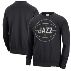 Black Utah Jazz 2023/24 Authentic Standard Issue Travel Performance Pullover Sweatshirt | NBA