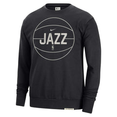 Black Utah Jazz 2023/24 Authentic Standard Issue Travel Performance Pullover Sweatshirt | NBA