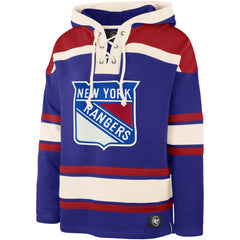 Mika Zibanejad New York Rangers '47 Player Name & Number Lacer Pullover Hoodie - NHL Hoodies