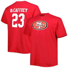 San Francisco 49ers Christian McCaffrey Big & Tall Player Name & Number T-Shirt | NFL Hot