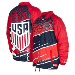 USMNT 5th & Ocean by New Era Throwback Coaches Raglan Full-Snap Jacket