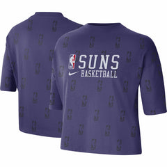 Purple Phoenix Suns Women's Allover NBA Logo Boxy T-Shirt | NBA