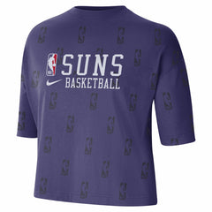 Purple Phoenix Suns Women's Allover NBA Logo Boxy T-Shirt | NBA
