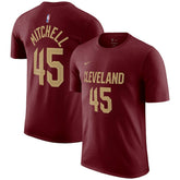 Burgundy Donovan Mitchell Cleveland Cavaliers Icon 2022/23 Name & Number T-Shirt sale | NBA