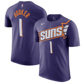 Purple Devin Booker Phoenix Suns Icon 2022/23 Name & Number T-Shirt | NBA