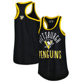 Pittsburgh Penguins G-III 4Her by Carl Banks Women's First Base Racerback Scoop Neck Tank Top - NHL Tank Top