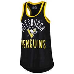 Pittsburgh Penguins G-III 4Her by Carl Banks Women's First Base Racerback Scoop Neck Tank Top - NHL Tank Top