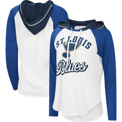 St. Louis Blues G-III 4Her by Carl Banks Women's MVP Raglan Lightweight Hooded T-Shirt - NHL T-shirts