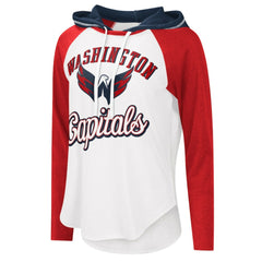 Washington Capitals G-III 4Her by Carl Banks Women's MVP Raglan Lightweight Hooded T-Shirt - NHL T-shirts