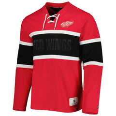 Detroit Red Wings Tommy Hilfiger Walter Lace-Up Long Sleeve Top - NHL