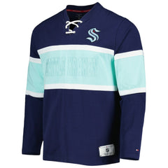 Seattle Kraken Tommy Hilfiger Walter Lace-Up Long Sleeve Top - NHL