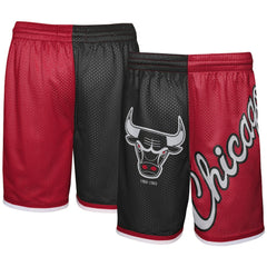 Black/Red Chicago Bulls Youth Hardwood Classics Big Face 5.0 Shorts | NBA