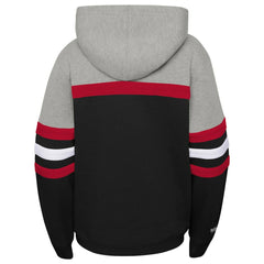 Black/Heather Gray Chicago Bulls Youth Hardwood Classics Head Coach Pullover Hoodie | NBA