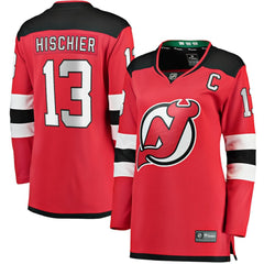 Nico Hischier New Jersey Devils Fanatics Women's Captain Patch Home Breakaway Jersey - NHL Jerseys