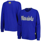 Royal Golden State Warriors DKNY Sport Women's Regina Raglan Pullover Sweatshirt sale | NBA