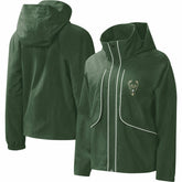Hunter Green Milwaukee Bucks G-III 4Her by Carl Banks Women's Last Shot Full-Zip Hoodie | NBA