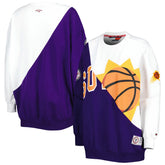Purple/White Phoenix Suns Tommy Jeans Women's Ariel Pullover Sweatshirt | NBA