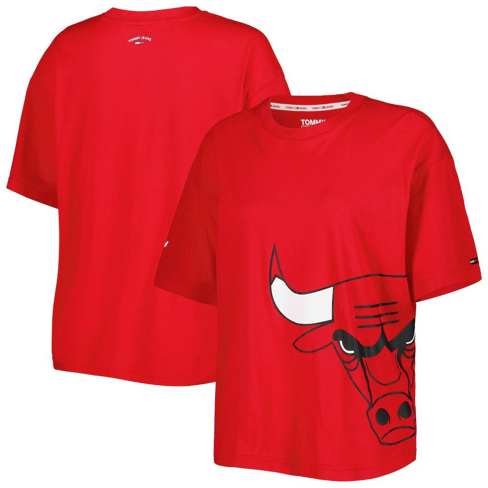 Red Chicago Bulls Tommy Jeans Women's Bianca T-Shirt sale | NBA