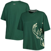 Hunter Green Milwaukee Bucks Tommy Jeans Women's Bianca T-Shirt | NBA