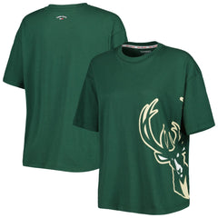 Hunter Green Milwaukee Bucks Tommy Jeans Women's Bianca T-Shirt | NBA