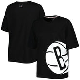 Black Brooklyn Nets Tommy Jeans Women's Bianca T-Shirt | NBA