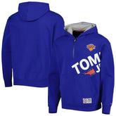 Blue New York Knicks Tommy Jeans Bernard Half-Zip Hoodie | NBA