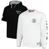 Black/White Brooklyn Nets Tommy Jeans Matthew 2-In-1 T-Shirt & Hoodie Combo Set | NBA