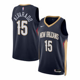 Navy Jose Alvarado New Orleans Pelicans Unisex Swingman Jersey | NBA