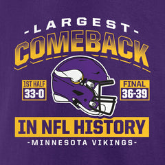 Minnesota Vikings Largest Comeback T-Shirt | NFL Discount