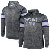 Tampa Bay Lightning Big & Tall Stripe Pullover Hoodie - NHL Hoodies