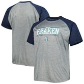 Seattle Kraken Big & Tall Logo Raglan T-Shirt - NHL T-shirts