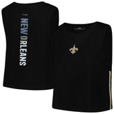 New Orleans Saints Pro Standard Women's Ombre Wordmark Classic Cropped Tank Top | NFL Sale