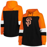 San Francisco Giants Women's Plus Size Colorblock Pullover Hoodie - MLB Hoodies