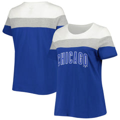 Chicago Cubs Women's Plus Size Colorblock T-Shirt - MLB T-shirts