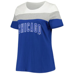 Chicago Cubs Women's Plus Size Colorblock T-Shirt - MLB T-shirts