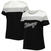 Chicago White Sox Women's Plus Size Colorblock T-Shirt - MLB T-shirts
