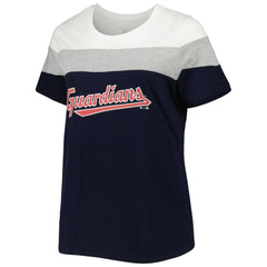 Cleveland Guardians Women's Plus Size Colorblock T-Shirt - MLB T-shirts
