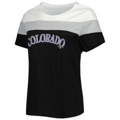 Colorado Rockies Women's Plus Size Colorblock T-Shirt - MLB T-shirts