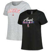 Los Angeles Angels Profile Women's Plus Size T-Shirt Combo Pack - MLB T-shirts