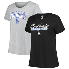 Los Angeles Dodgers Profile Women's Plus Size T-Shirt Combo Pack - MLB T-shirts