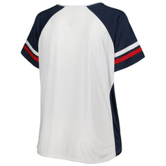Washington Nationals Women's Plus Size Notch Neck T-Shirt - MLB T-shirts