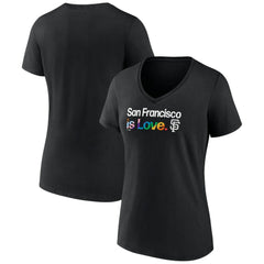 San Francisco Giants Profile Women's Plus Size Pride V-Neck T-Shirt - MLB T-shirts
