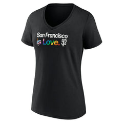 San Francisco Giants Profile Women's Plus Size Pride V-Neck T-Shirt - MLB T-shirts