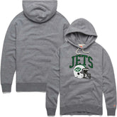 New York Jets Homage Retro Helmet Raglan Pullover Tri-Blend Hoodie | NFL US