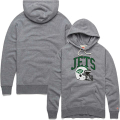 New York Jets Homage Retro Helmet Raglan Pullover Tri-Blend Hoodie | NFL US
