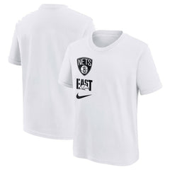 White Brooklyn Nets Youth Vs Block Essential T-Shirt | NBA