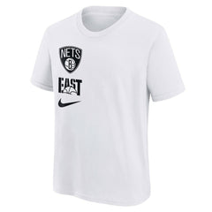 White Brooklyn Nets Youth Vs Block Essential T-Shirt | NBA