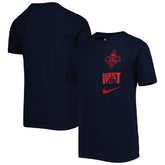 Navy New Orleans Pelicans Youth Vs Block Essential T-Shirt | NBA