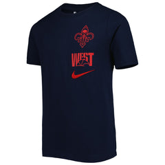 Navy New Orleans Pelicans Youth Vs Block Essential T-Shirt | NBA